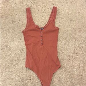 Mauve pink  Button-Up Bodysuit